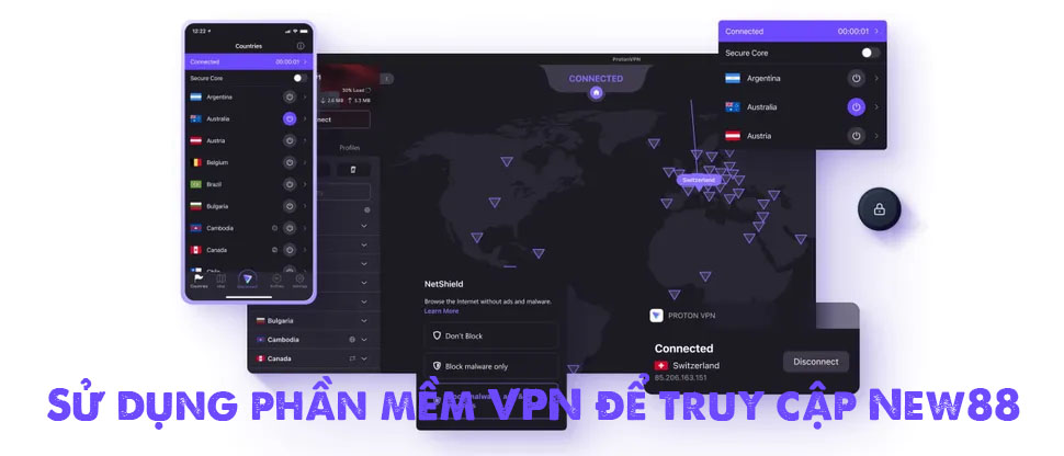 Sử dụng phần mềm VPN để truy cập New88